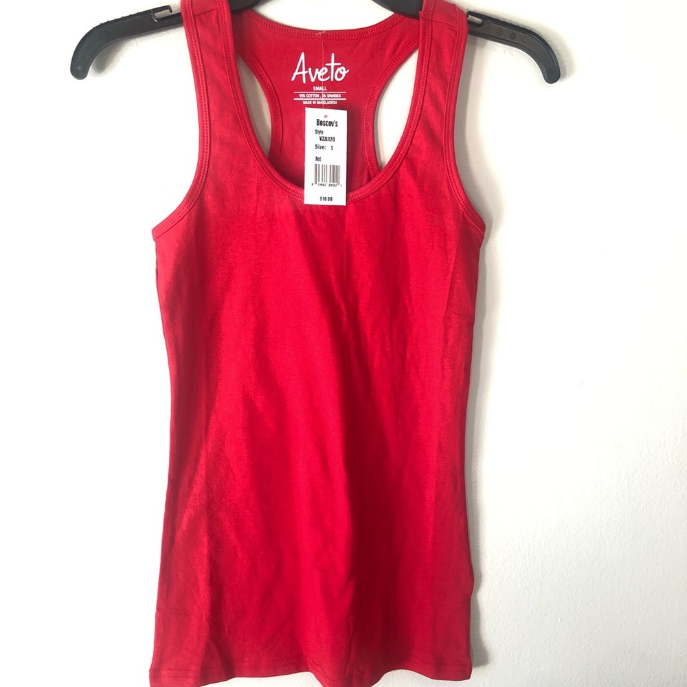 Aveto red basic tank top